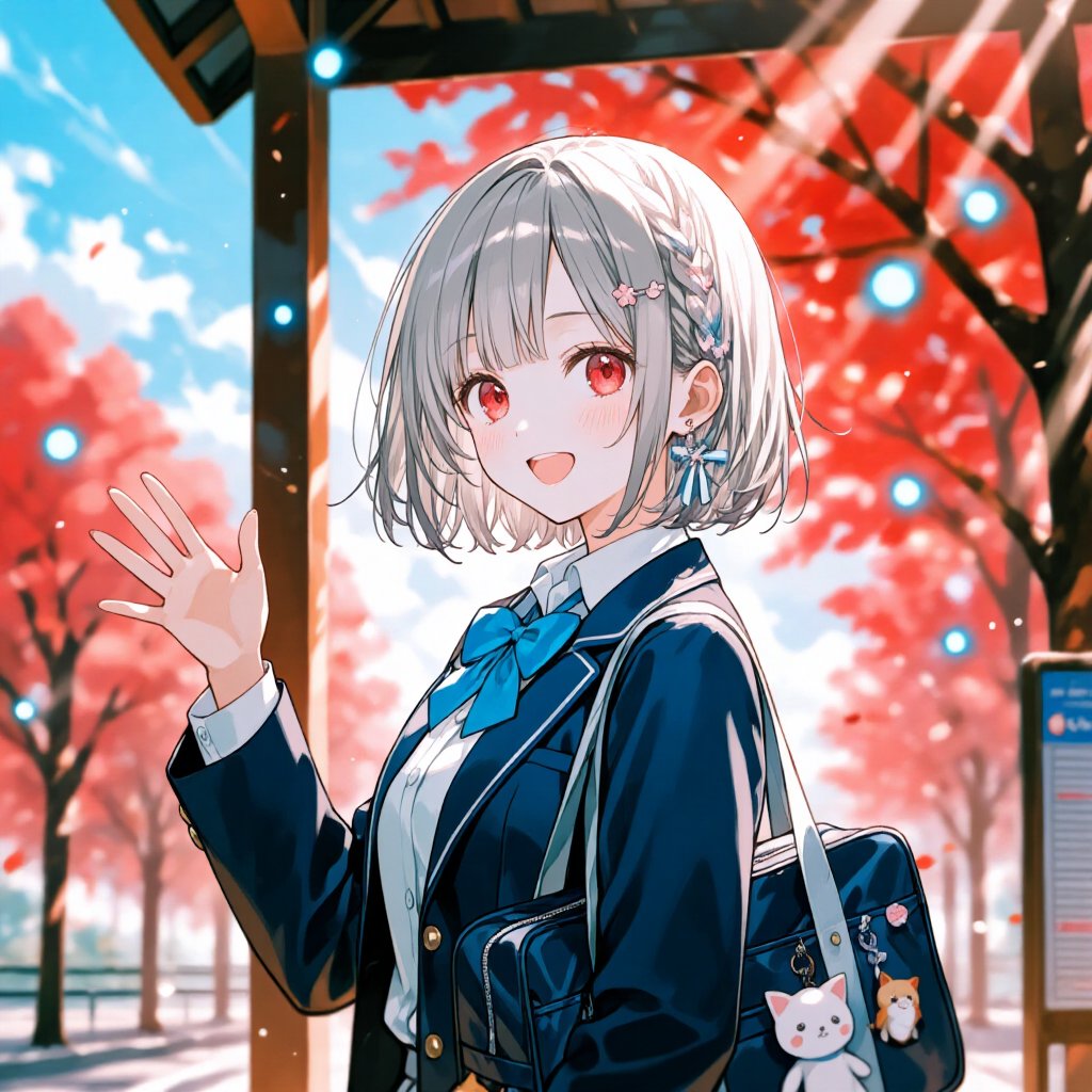 おはぷーん🎶🌧🌂💕🏫🤗❗
#AIart #AIイラスト 74日目