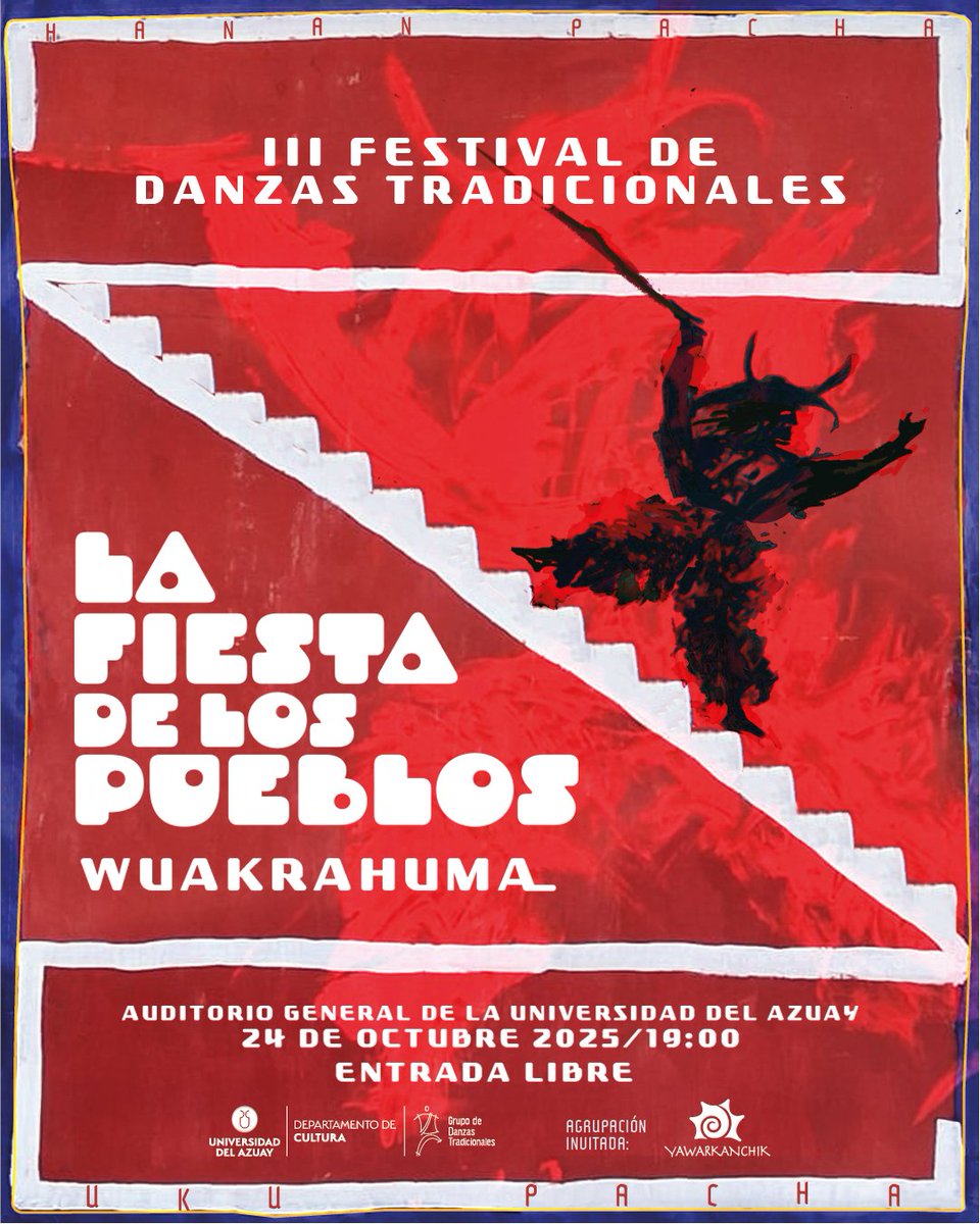 🇪🇨 ¿Sabes qué se siente bailar al ritmo de tus raíces?

El III Festival de #Danzas Tradicionales “La Fiesta de los Pueblos Wuakrahuma”, te invita a vivir una experiencia única donde la #cultura, la música y la #tradición se encuentran con tu energía.

🎟 Entrada libre
🗓 Agenda