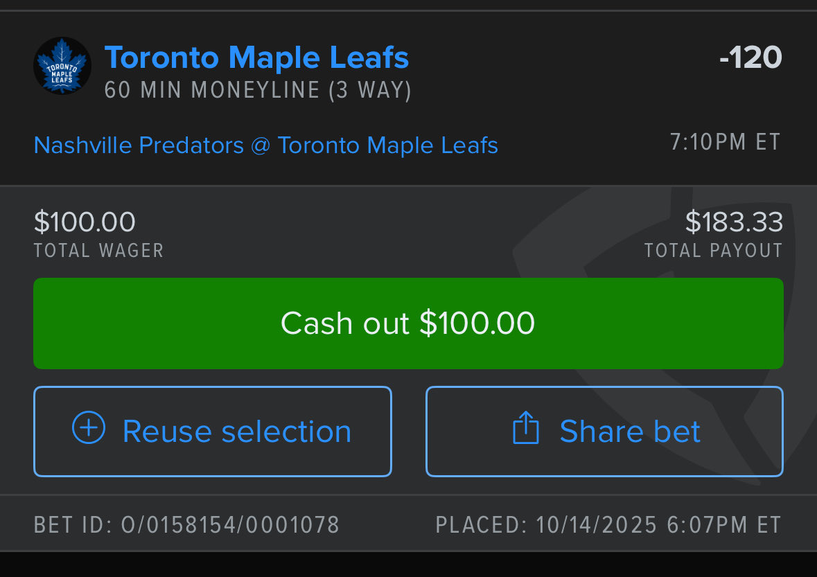 NHL betting action for tonight. Trusting the Toronto maple leafs to get the job done at home tonight!