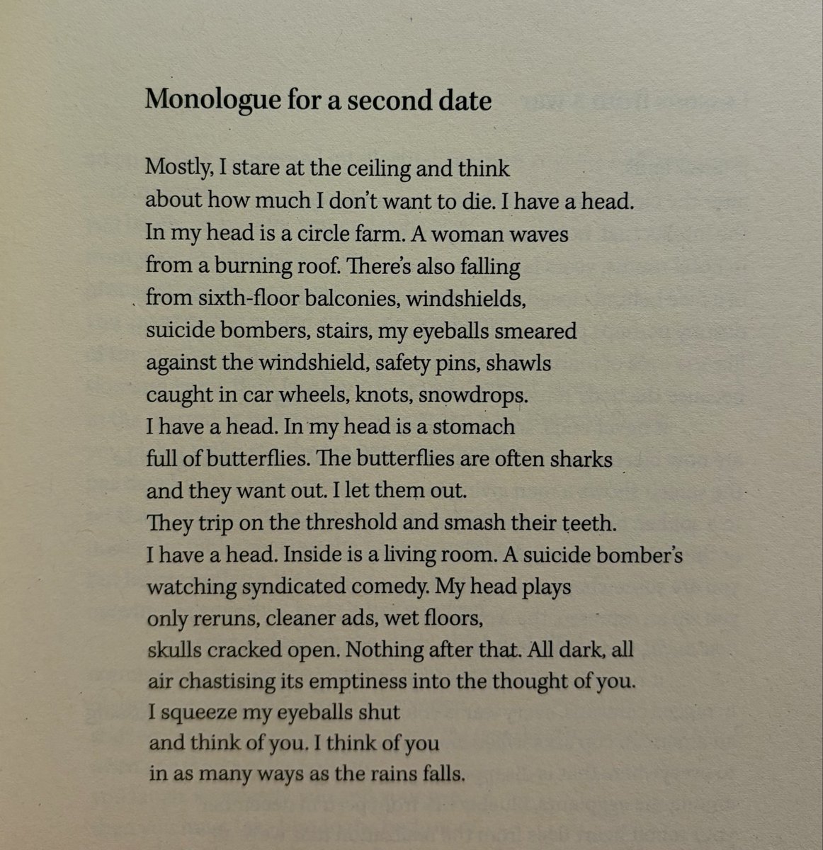 In my head is a circle farm.

Selma Asotić