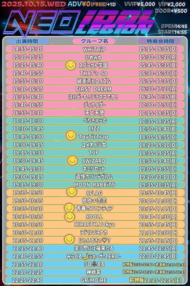 2週連続で参加してた
NEO IDOLEGION FREELIVE
今日は仕事の都合でいけません。いけませんねぇ