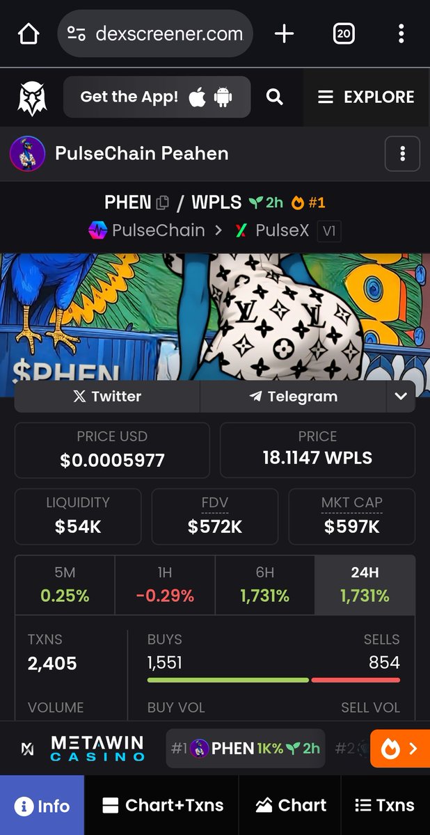 $PHEN is Number One on Dexscreener!! 🥳🥳🥳🥳🥳🥳💪