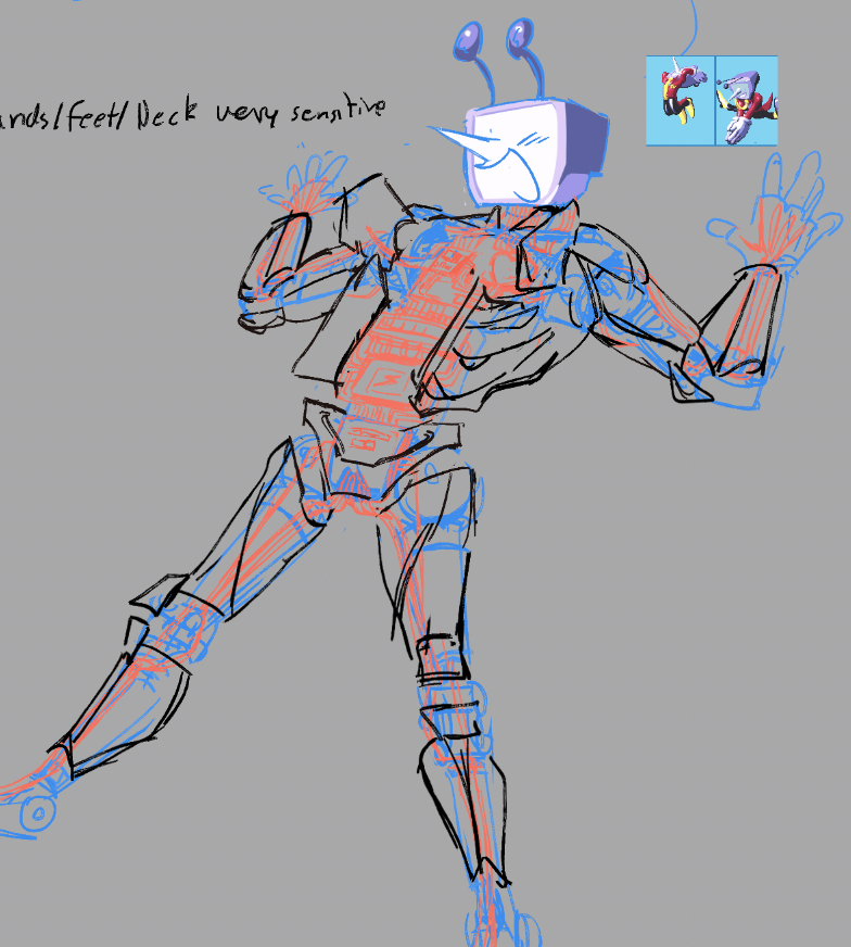 tobtobaaaa's tweet photo. me desmaye y cuando desperte estaba esto por que me estresaba no entender como funcionaba su cuerpo: no se, es como una fusion rara de endoesqueletos animatronicos de los 80s, terminator, y una caja electrica. 
y wireplay de gratis por que por que no? https://t.co/YFM5hAdW2w