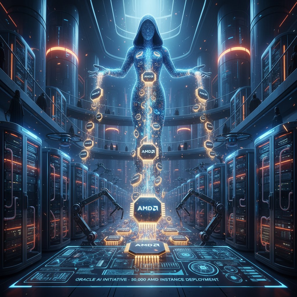 IAeAfins's tweet photo. Em um movimento estratégico de peso, a Oracle anunciou que, a partir do terceiro trimestre de 2026, irá instalar 50.000 chips de inteligência artificial (IA) Instinct MI450 da AMD em seus data centers.
https://t.co/IA0T4KmXMR https://t.co/cnM4Y5uMG7