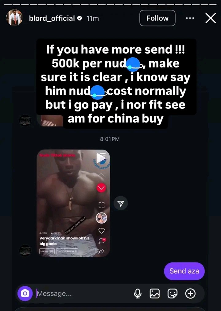 knowledge73781's tweet photo. Blord popular know as youth president just posted VDM Gbola on his IG story. https://t.co/kcIb5QzLXe