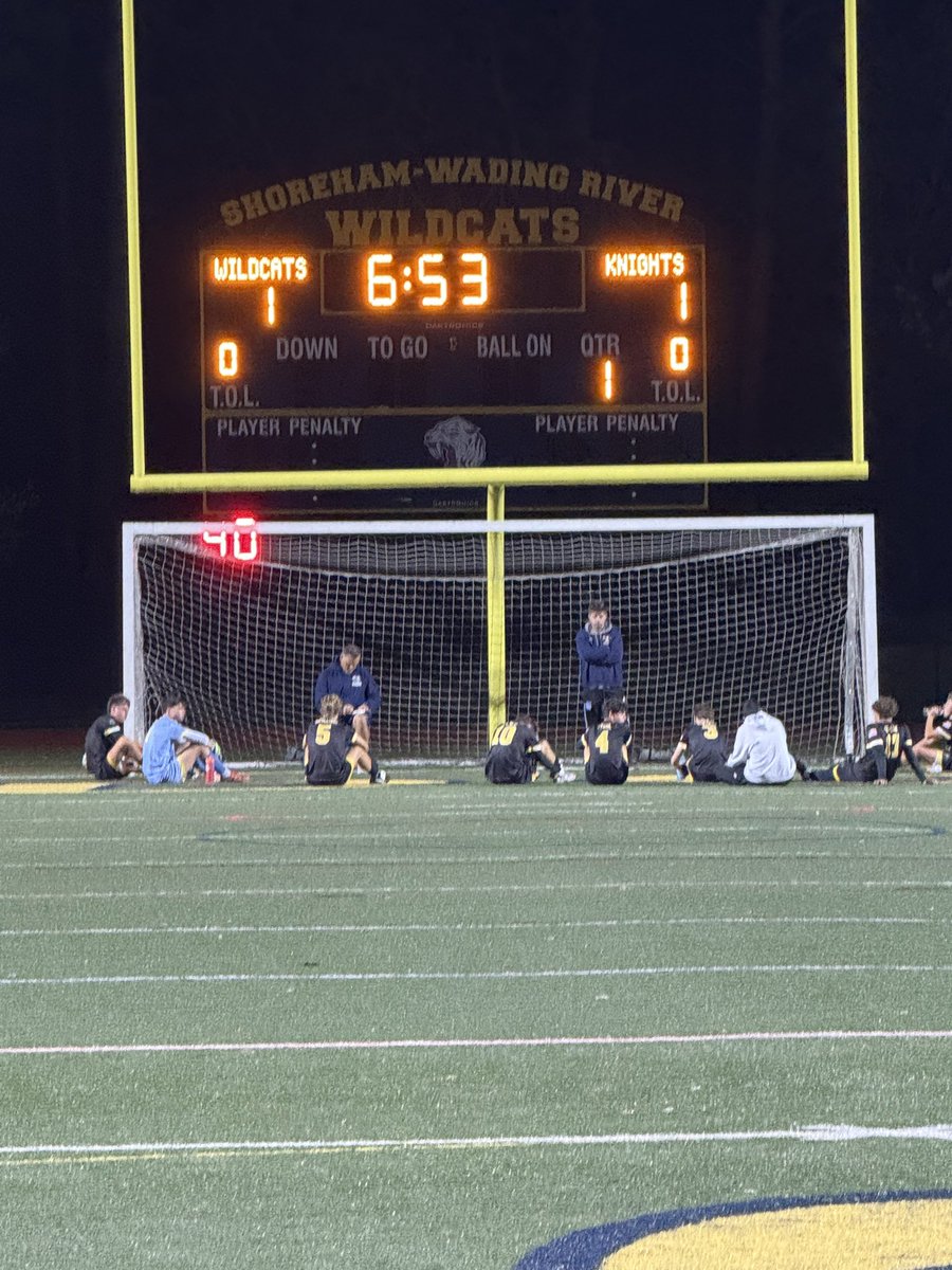 Knights Boys Soccer vs Shoreham 1-1. 10/14/25