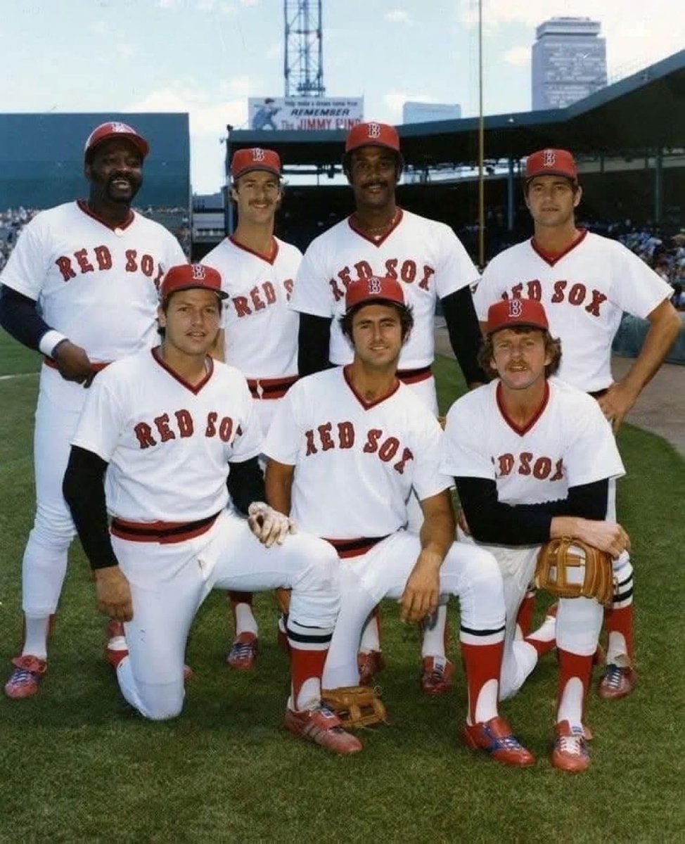 Boston Red Sox 

George Scott, Rick Burleson, Jim Rice,  Carl Yastrzemski, Carlton Fisk, Fred Lynn and Bill Campbell