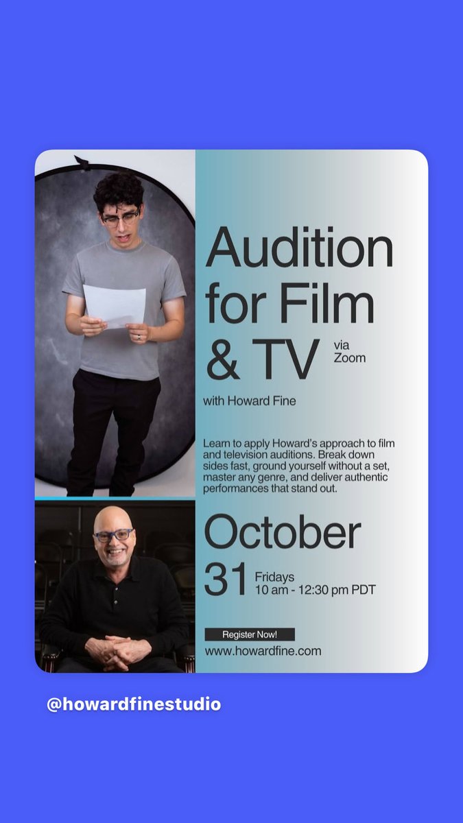 HowardLFine's tweet image. #actingclass