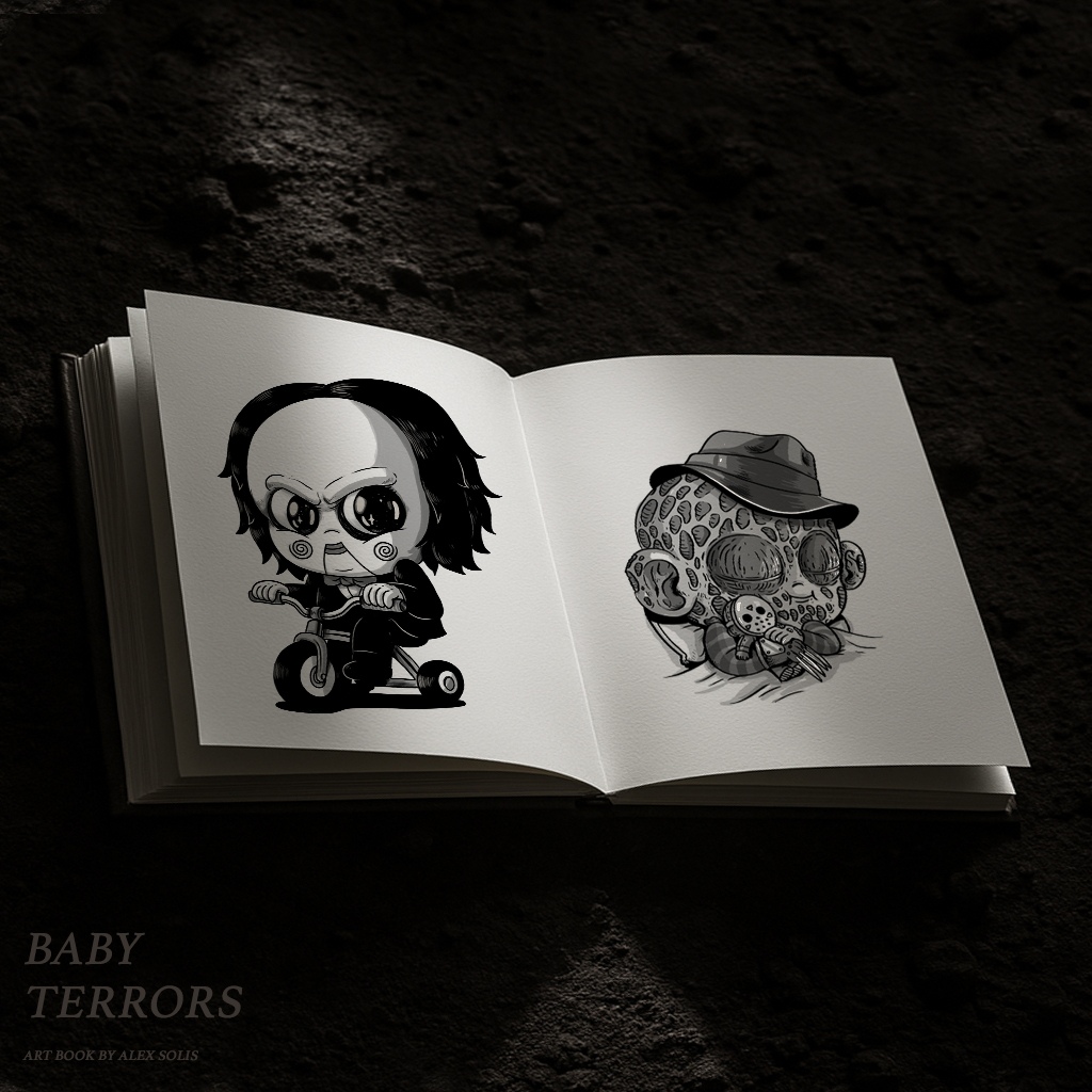 alexmdc's tweet image. Baby Pennywise & Baby Terrors 🎈
Early access list sign up is up, this will help produce with purpose, not overrun or overstock, get first dibs, signed and doodled art book for the first 50 on my site 📓