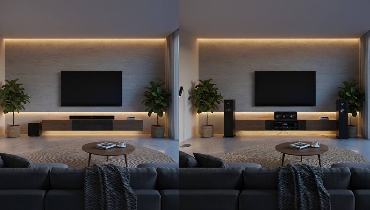 AVForums's tweet image. What's the best way to switch from a soundbar to a surround system? An AVForums #discussion weighing up some of the options for switching from a #soundbar system to a full 5.1.2 surround package, albeit with a few restrictions in the suggested scenario. avforums.com/threads/moving…