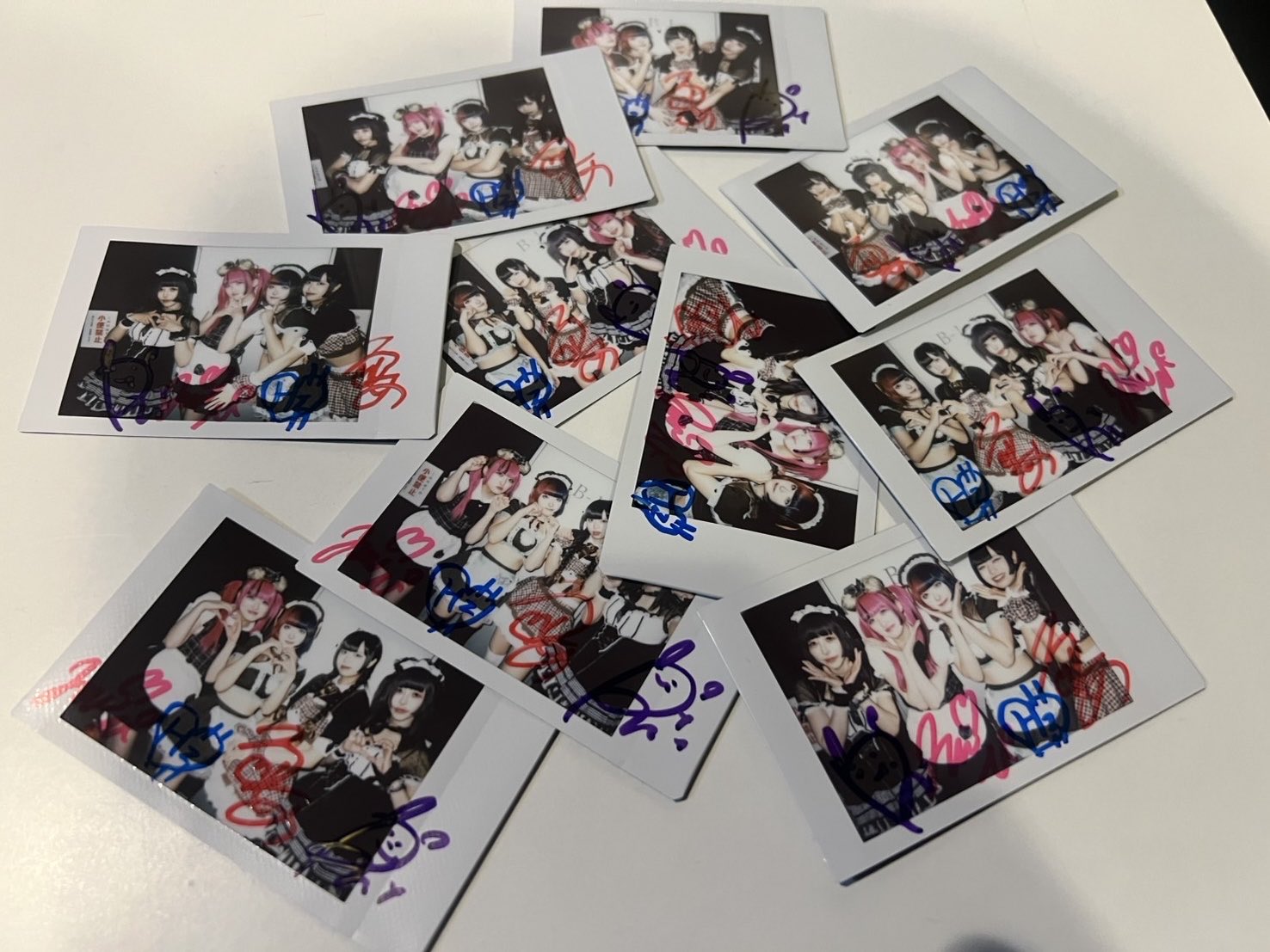 だ*く様 ピンク組　サイン入り集合ワイドチェキ 🍈 𝙋 𝙍 𝙀 𝙎 𝙀 𝙉 𝙏 𝐋𝐀𝐑𝐌𝐄 𝟎𝟓𝟖オフショット💚 初