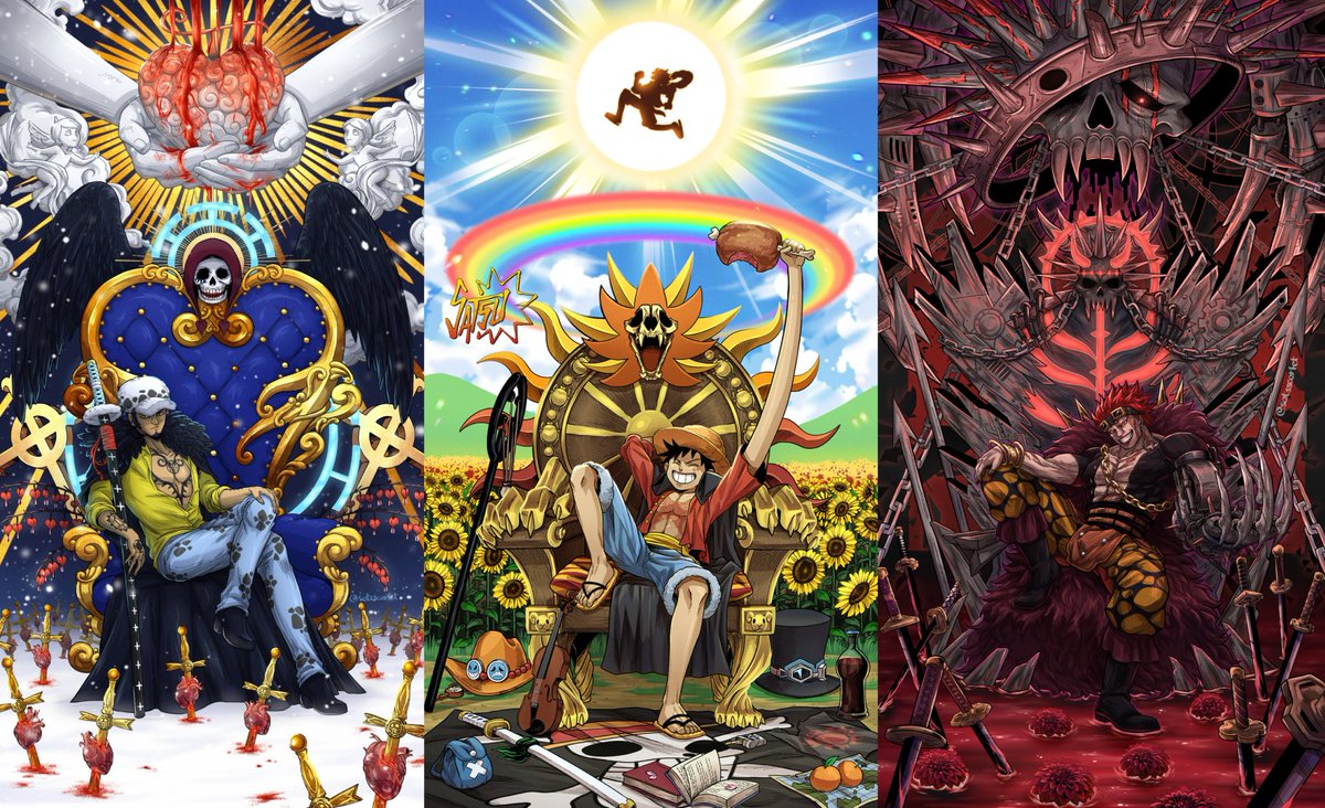 satsscarlet's tweet image. the captain trio is finally together!!!
#onepiece