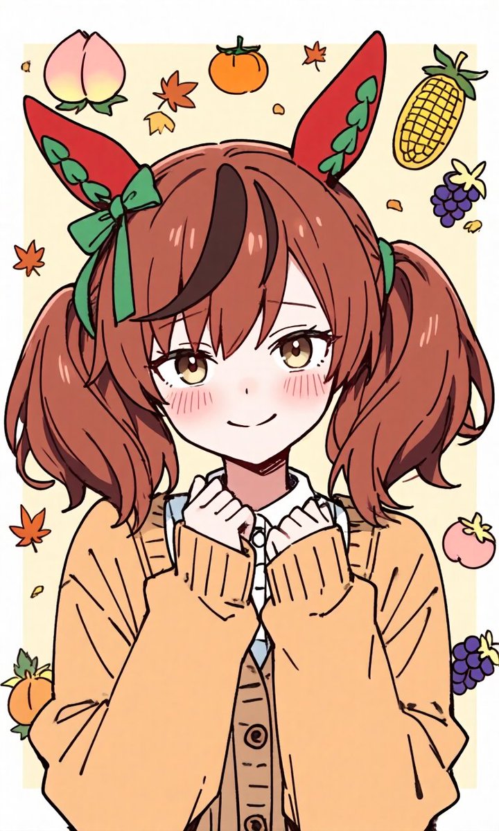 primera5397's tweet image. おはっとネイチャでふー😚💨💨🍁🎈
こちらの朝のイラストはネイチャ秋色コーデです💕😉
今日もよろっとネイチャです😆🍎☕
#AIイラスト #ナイスネイチャ