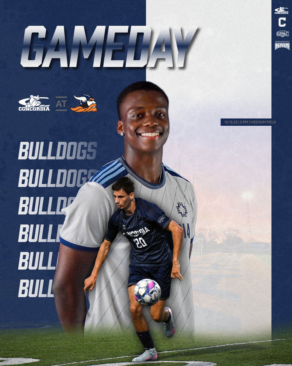 Concordia Bulldogs (@cunebulldogs) on Twitter photo ⚽️ GAMEDAY!! ⚽️
<a href="/CUNEMSOC/">CUNE Men's Soccer</a> @ (25) Midland 
🕐 5 PM
📍 Heedum Field (Fremont, NE) 
📺 gpacnetwork.com
📊 naiastats.prestosports.com/sports/msoc/20… ⚽️ GAMEDAY!! ⚽️
<a href="/CUNEMSOC/">CUNE Men's Soccer</a> @ (25) Midland 
🕐 5 PM
📍 Heedum Field (Fremont, NE) 
📺 gpacnetwork.com
📊 naiastats.prestosports.com/sports/msoc/20…