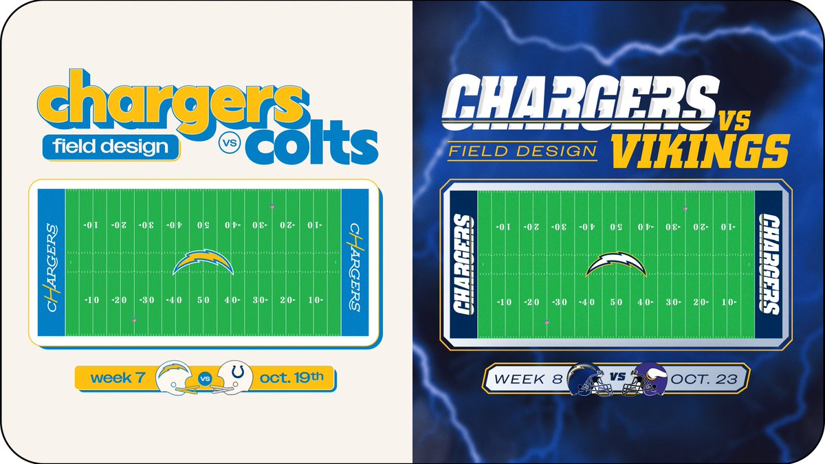 Eric_L_Smith's tweet photo. 😍😍😍

The #Chargers have unveiled their field designs for the next 2 home games. 

https://t.co/6ZfpTf5Pl3 https://t.co/rW63Ez4rWq