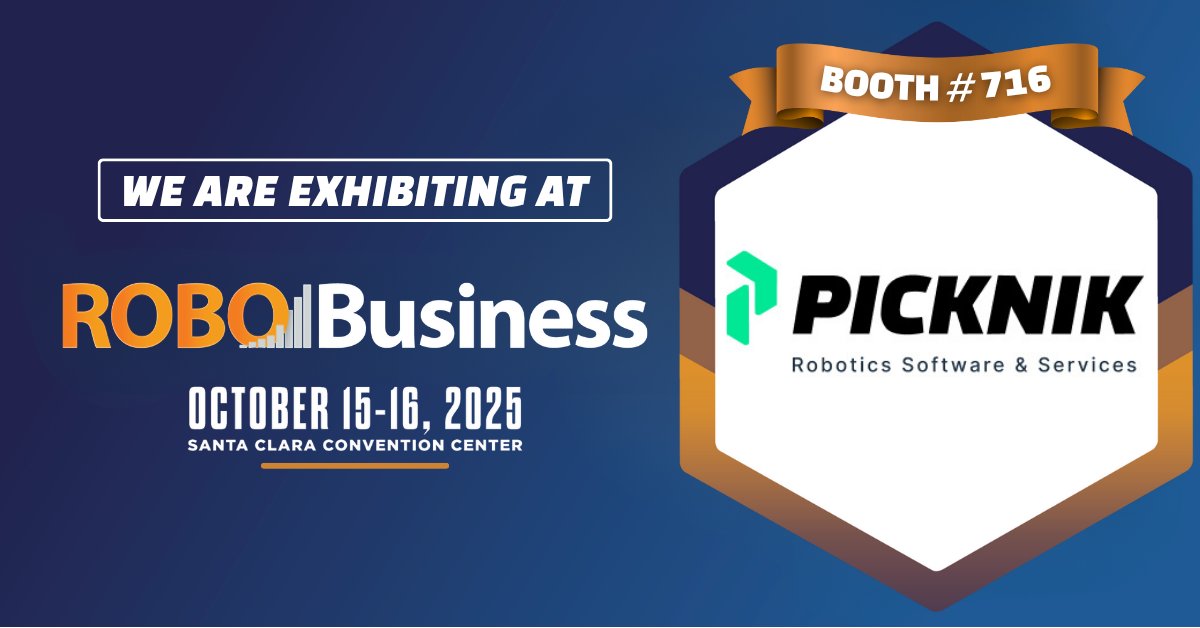 PickNikRobotics's tweet image. PickNik Robotics is exhibiting tomorrow (Oct 15) and Thursday (Oct 16) at #RoboBusiness!

If you’re attending, stop by our booth #716 — we’d love to talk about how MoveIt Pro is powering the next generation of intelligent robotics.

#Robotics #Automation #AI #ROS2