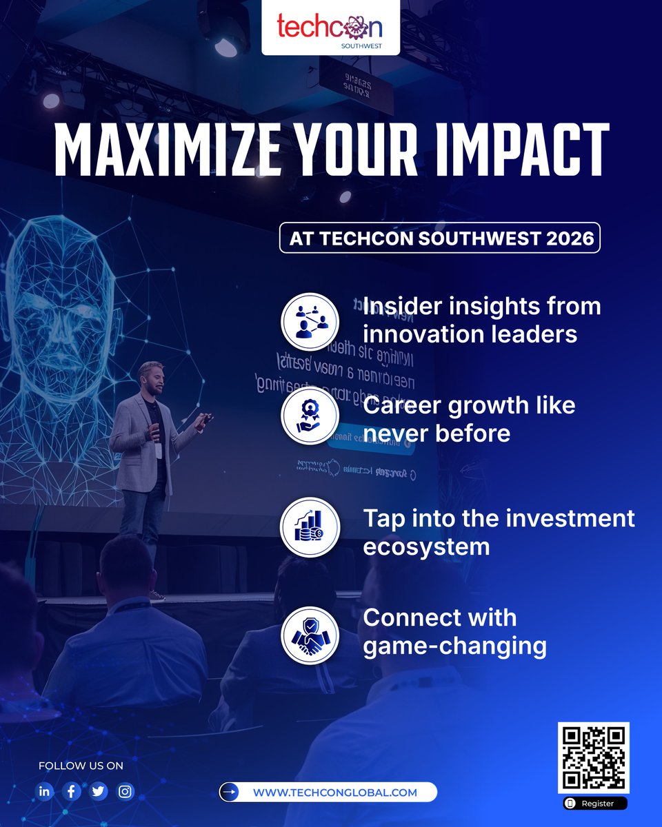 TechCon_Global's tweet image. Ready to scale? In 48 hours at TechCon SouthWest you’ll get insider playbooks, career-defining connections, and direct access to capital. 
📍 Feb 12–13, 2026 • Bullock Museum, Austin. 
🎟️ Secure your seat: techconglobal.com 
#techConsouthwest #startupsuccess #Investors