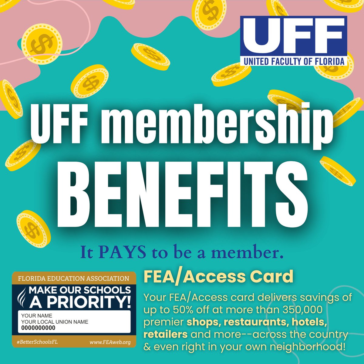 UnitedFacultyFL's tweet image. #UFFbenefits
More info ➡️ myuff.org/member-benefits