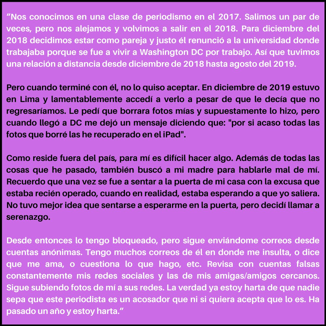 Sandro los pecados de unos no hace culpables a otros ahora una pregunta a ti ex alumnas te acusan de acosador, tienes algo q decir al respecto? 

facebook.com/acosadorespe/p…