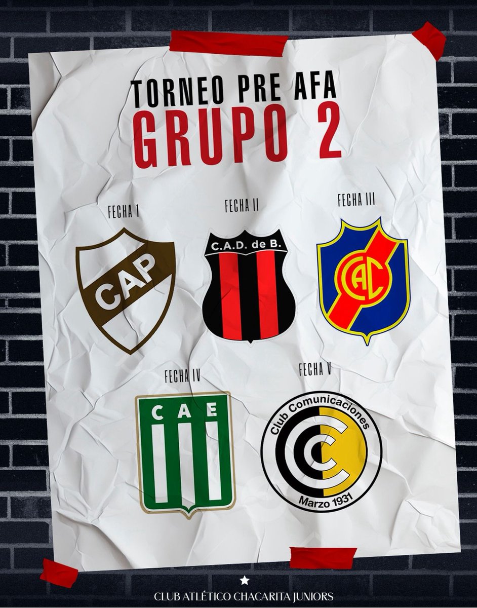 *Infantiles Torneo Pre Afa (2016)*

📅 Miércoles 15/10 16 hs
📍Polideportivo Ernesto Duchini

(Primera vez en la historia que somos anfitriones)

Entrada libre y sin cargo