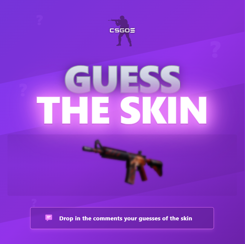 Figure out the skin in the image below 👀
Whoever guesses it gets $50 in Solana 💜