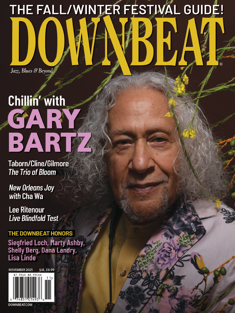 We are proud to feature the great Gary Bartz on DownBeat's November cover. Also, NoLa's Cha Wa, Trio of Bloom (the power trio featuring Craig Taborn, Nels Cline and Marcus Gilmore) and our Fall/Winter Fest Guide. Also, the Lee Ritenour Blindfold Test!
downbeat.com