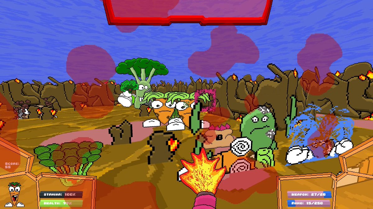 guyzacgfg's tweet image. Some beetrootiser blazing vs those pesky baddies! @GameMakerEngine @aseprite #gamemakerstudio #gamemaker #aseprite #fps #firstpersonshooter #gaming #shootergames #oldschool #vegoutcrew