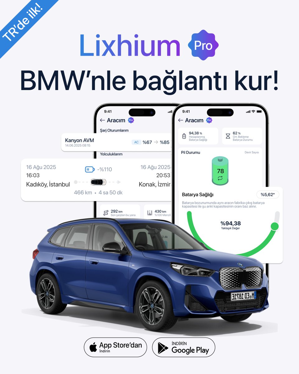 lixhiumnetwork's tweet photo. BMW, BYD, Mercedes, MINI, Tesla ve Volvo marka bağlantılı SIM internet servisleri açık araçlar Lixhium Pro ile bağlantı kurabiliyor.

Hemen Lixhium Pro abonesi ol, elektrikli araç deneyimini üst seviyeye taşı. https://t.co/IQeRuwHJ2J