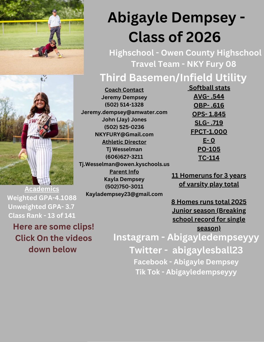 abigayle dempsey 2026 (@abigaylesball23) on Twitter photo 