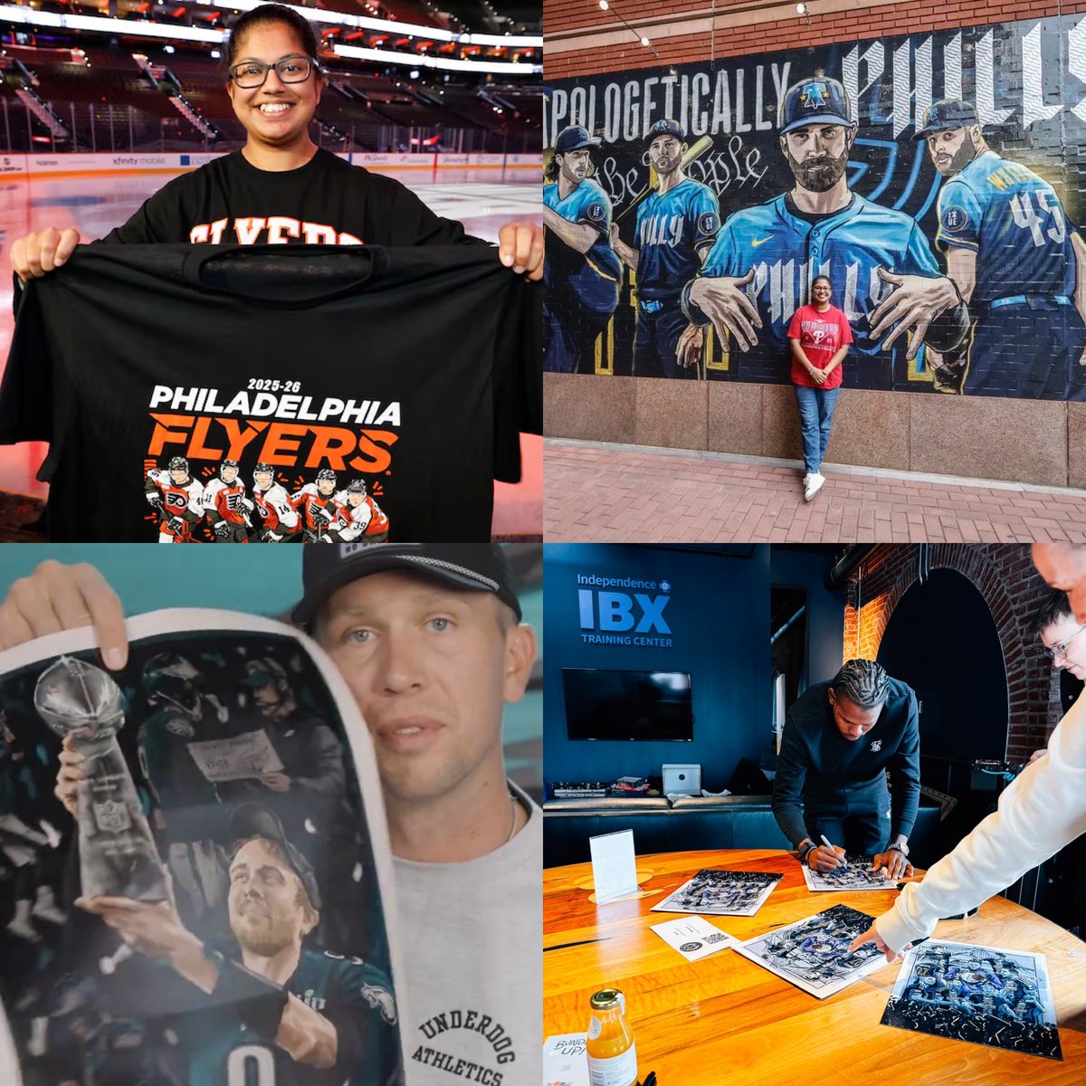 We went from depressingly making art in my college dorm room to working with all 5 Philly sports teams in the span of 5 years.