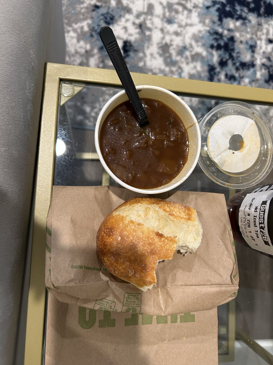 Do better <a href="/panerabread/">Panera Bread</a> Lawrence, KS! Chili ordered, this is what I got. What is it?? 🤮Realized after I got back to work! 😳