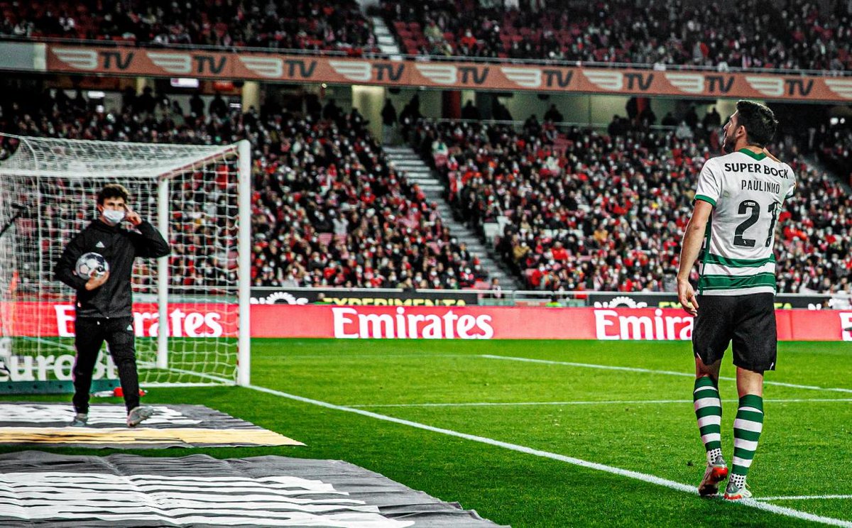 When Benfica's ball boy celebrated with Sporting's Paulinho.