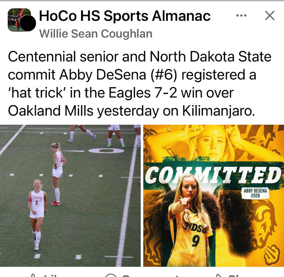Got a shout out from <a href="/BaltSunSports/">Baltimore Sun Sports</a>, vote for me for player of the week‼️

<a href="/GAcademyLeague/">Girls Academy</a> 
<a href="/coachhaddad/">Sam Haddad</a> <a href="/bagirlsacademy/">baltimorearmourgirlsacademy</a> <a href="/TopDrawerSoccer/">TopDrawerSoccer</a> <a href="/TheSoccerWire/">SoccerWire</a> <a href="/ImYouthSoccer/">ECNL/GA/Recruiting/College Soccer</a> <a href="/ImCollegeSoccer/">College Soccer Truth ™</a> <a href="/MaxPreps/">MaxPreps</a> <a href="/TopPreps/">TOP PREPS Content Creator. Web. Exposure. Offers.</a> <a href="/PrepSoccer/">Prep Soccer ⚽️</a> <a href="/BaltNGSoccer/">Baltimore's NextGen</a>  <a href="/nxt1sports/">NXT 1</a> <a href="/SunilSportsNews/">Sports News By Sunil Sunder Raj</a> <a href="/gatorjack72/">Girls In The Game</a>