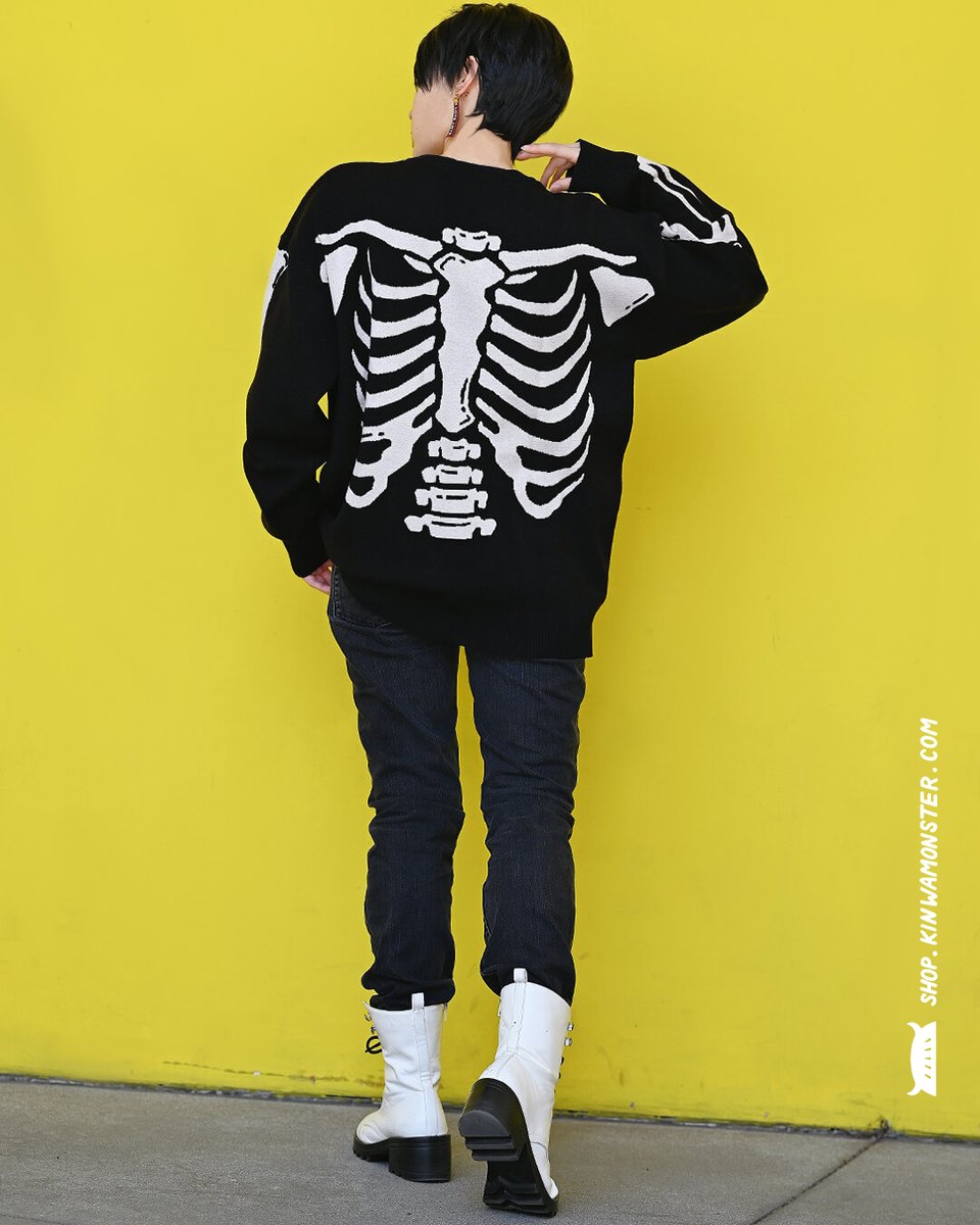 Get spooky with the Skeleton Knit Sweater! 🦴All sizes just restocked!