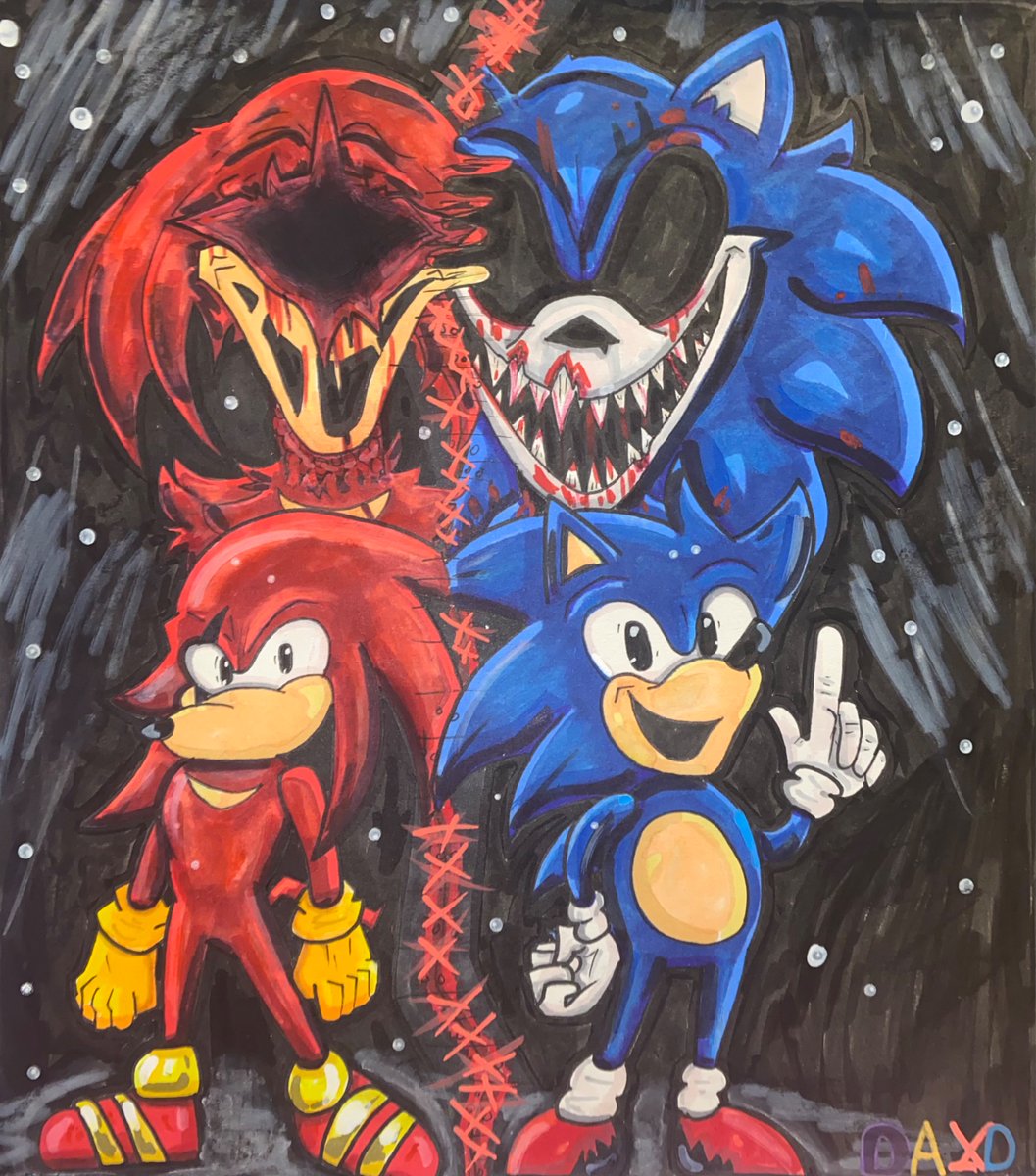 Z41421669's tweet photo. 🔵Fakers….(2025 remake) 🔴? I loved how this turned out, I hope you do too ☺️
.
#sonicthehedgehog #sonicexe #knucklestheechidna #fridaynightfunkin #doodle #digitaldrawing  #drawing #draw #art #artwork #artist #outcomemories  #style #artwork #sketch #sketchbook #faker https://t.co/x6qGDqv93E
