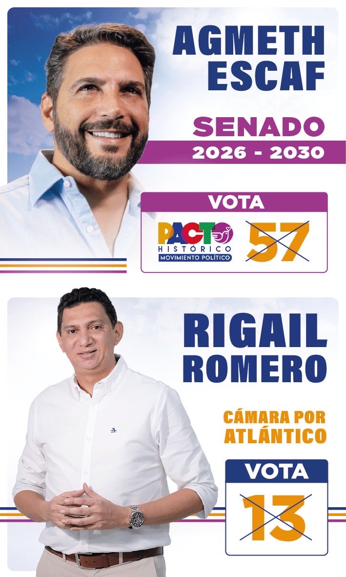 En el Atlántico seguimos sumando fuerza desde la base. <a href="/RigaRomero/">Rigail Romero</a>, líder social y conocedor de la economía popular, trabaja por el emprendimiento, la inclusión financiera y las soluciones reales para nuestra gente. 

Este 26 de octubre sumemos fuerza por el Caribe y apóyanos con