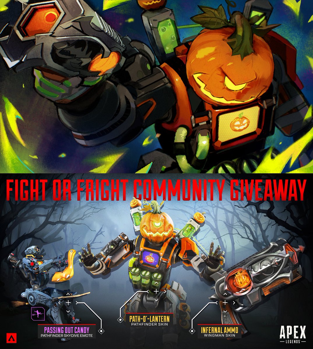 More chances for a Fight or Fright bundle swings into the scene!
- All you need to do to enter is reply with your favourite slashers/thriller movies!
The draw will conclude the 19th, can't wait!
#ApexLegends