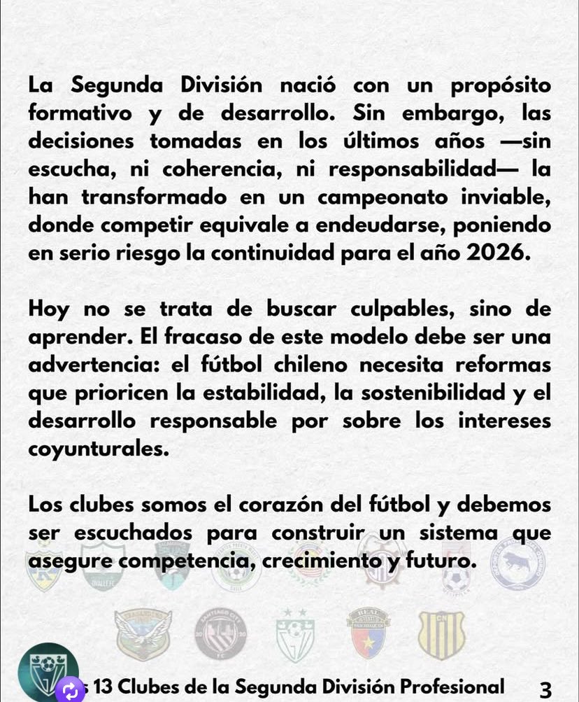 Los clubes de 2D culpando al SIFUP de la crisis… “no ser capaces de armar planteles acorde al presupuesto que disponen”.