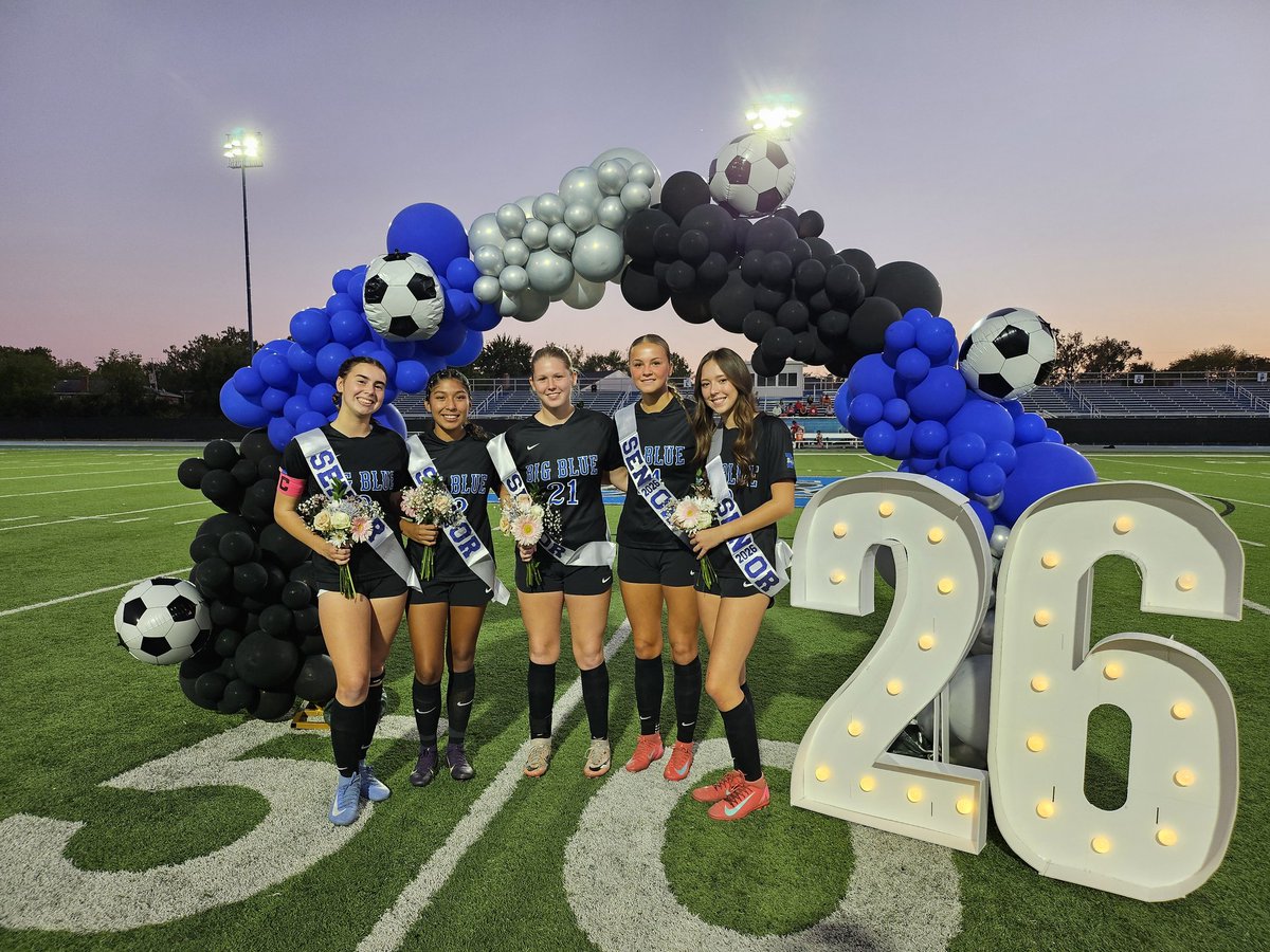 HHSBigBlueAD's tweet photo. Its senior night for our girl's soccer team. Thank you to this amazing group of young women for 4 great years.  There is no doubt that success is in their futures. https://t.co/uNZ2PDcxFG
