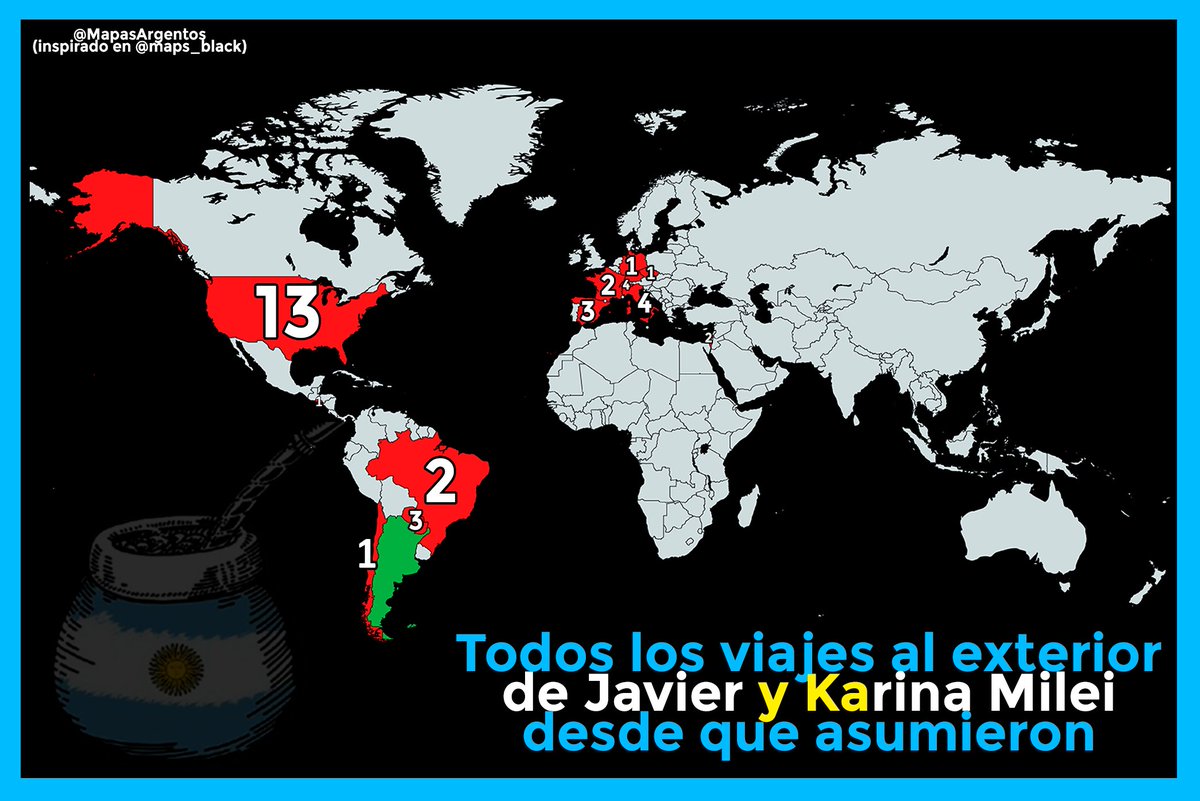 Todos los viajes al exterior de Javier y Karina Milei desde que asumieron al gobierno