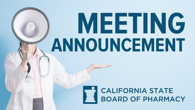 Licensing Committee tomorrow (10/15) at 9am

pharmacy.ca.gov/about/meetings…
Agenda: pharmacy.ca.gov/meetings/agend…
Watch online: thedcapage.blog/webcasts/
