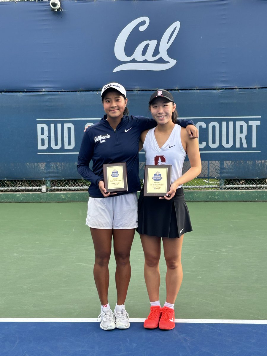 Congratulations to Stanford’s Alyssa Ahn and Cal’s Naomi Xu, both of whom qualified for the NCAA Singles Championship next month in Orlando #ITAregionals