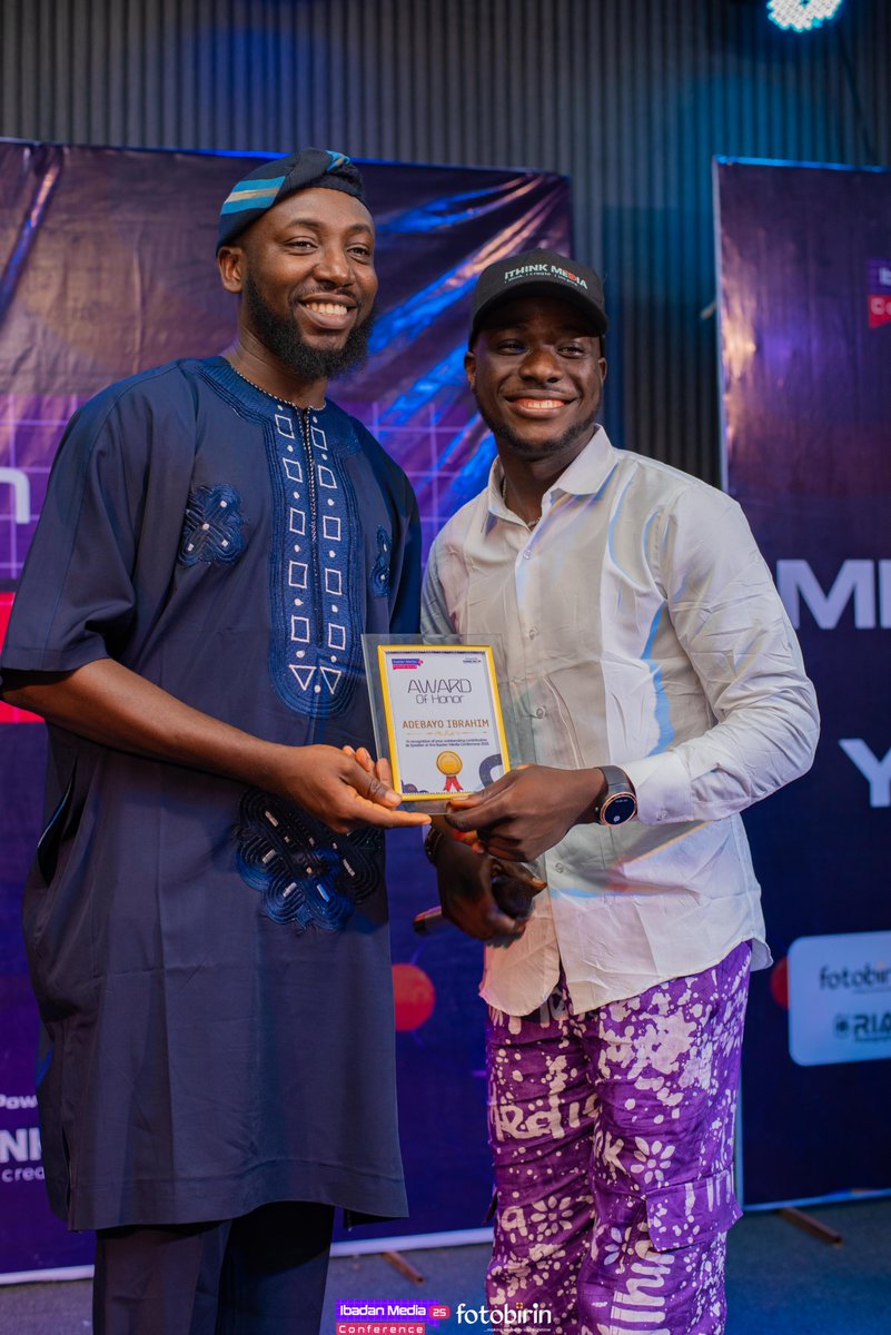 IM_Conference25's tweet photo. Award Presentation......
#Imc #Ibadanmediaconference #Milel #Nigeria #NGABEN #SouthAfrica #Osimhen https://t.co/3Eb0DyjW20