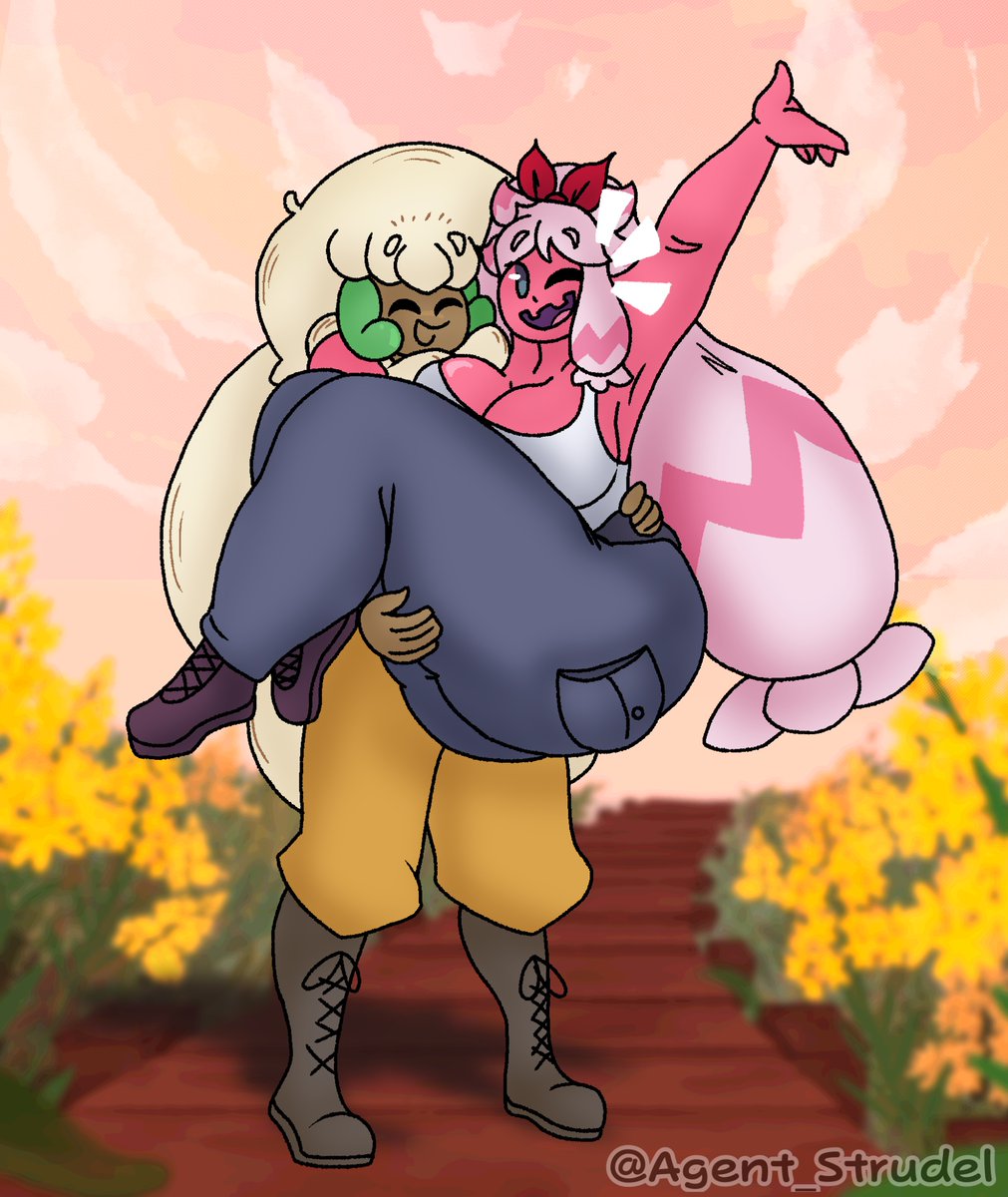 The Lovebirds Theodore and Juniper 💚💖
Commission for <a href="/MonglerThe/">TheLlamaMongler</a>