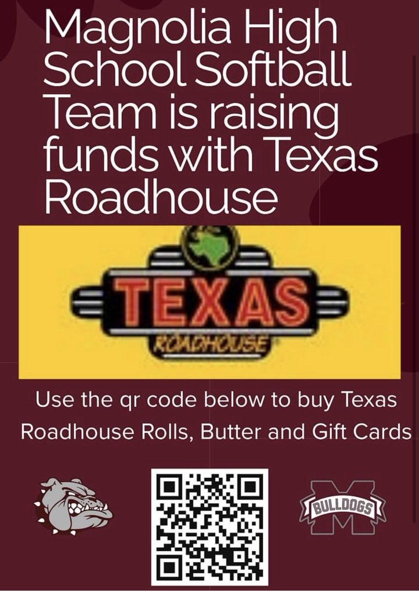 RAnderson_sfb's tweet photo. @MHSDogSoftball is selling Texas RoadHouse rolls and cinnamon butter. Please help us raise funds for our MHS Lady Bulldog softball team! https://t.co/8jGgHfW6XX