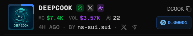 Deepcook_'s tweet photo. 🚀 DeepCook is prepping the sauce
We’re on the move toward bonding and about to ignite the Sui meme season in full force
🧠 Culture is the liquidity
🌊 Memes are the catalyst
🍳 DeepCook is the kitchen
Let’s turn up the heat.
#DeepCook #Sui #MemeSeason #DCOOK #SuiEcosystem https://t.co/u8gwPWZ8Gy