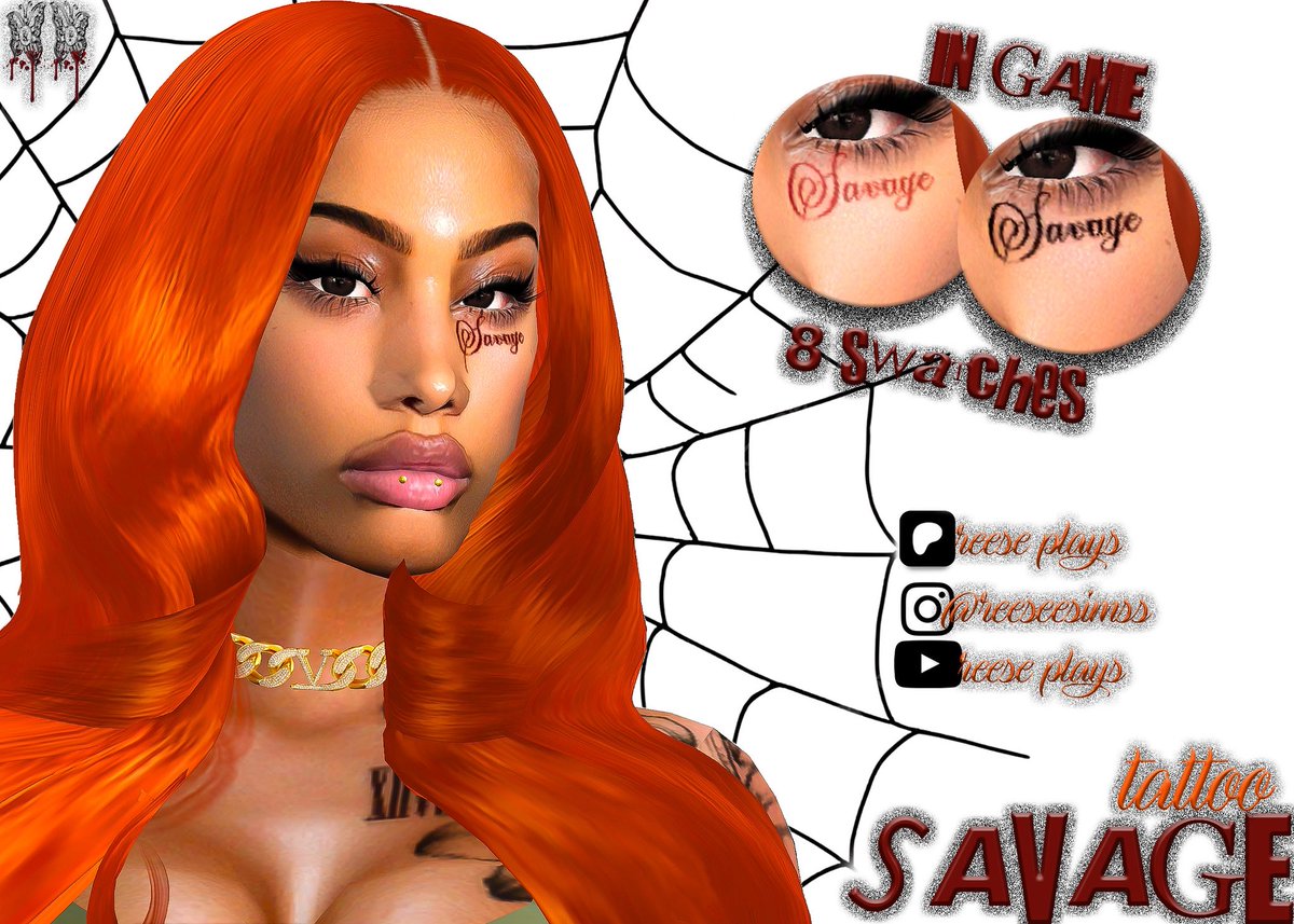 PlaysReese's tweet image. New tattoo out now: patreon.com/posts/140616264 
#sims4 #TheSims #Simscc