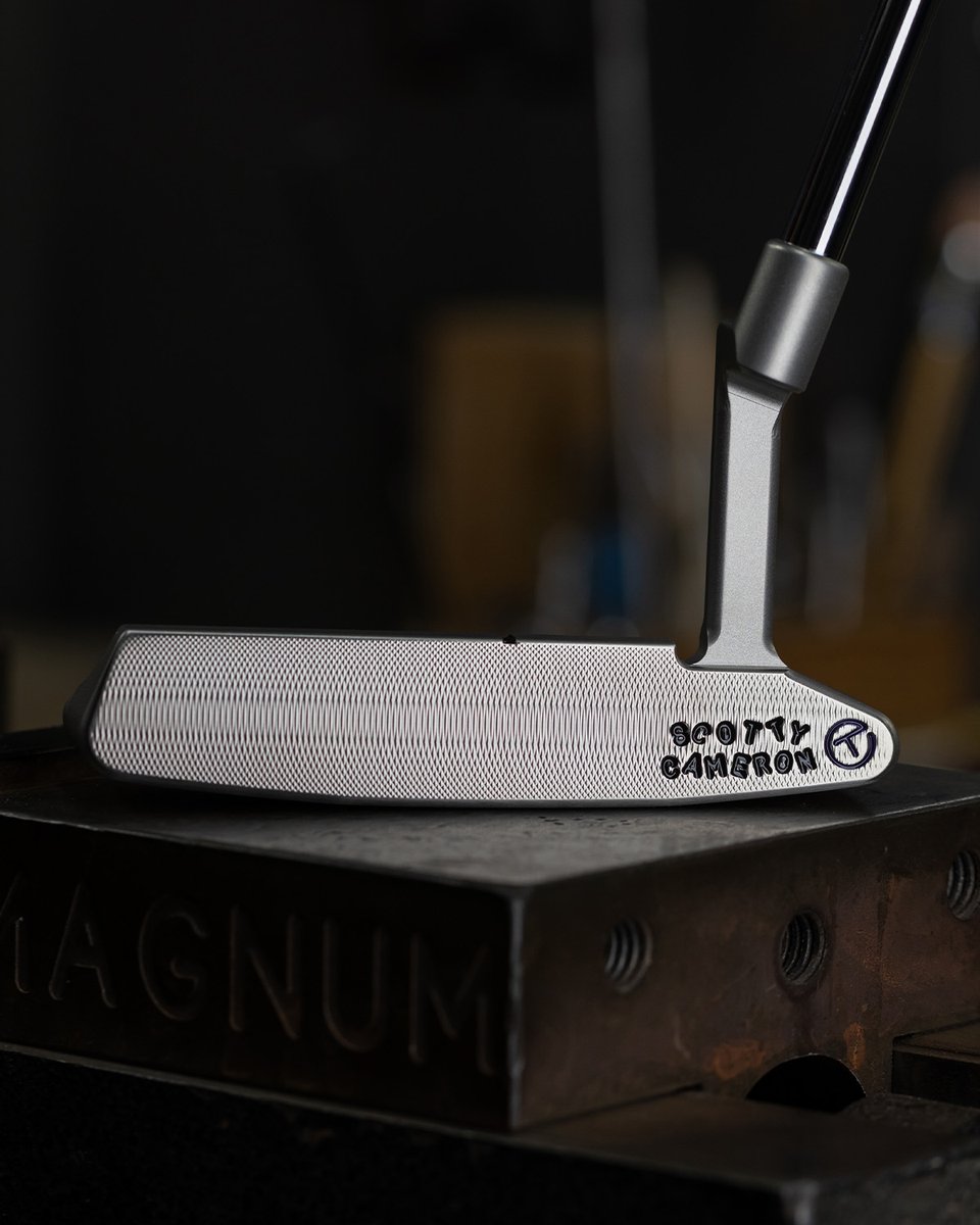 Hand-stamped with dual Hot Head Harrys, a Scotty Dog, a Tour Jester and more, this 34-inch Timeless TT (Tour Type) SSS with its 350-gram Studio Stainless Steel construction and subtle tri-sole design is one of Scotty's most desirable Newport 2 head styles. 

Coming soon to