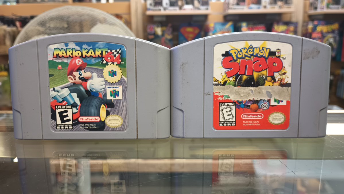 jnacollect209's tweet image. New arrivals: Will you drive or will you shoot? #mariokart #pokemon #nintendo64 #retrogames