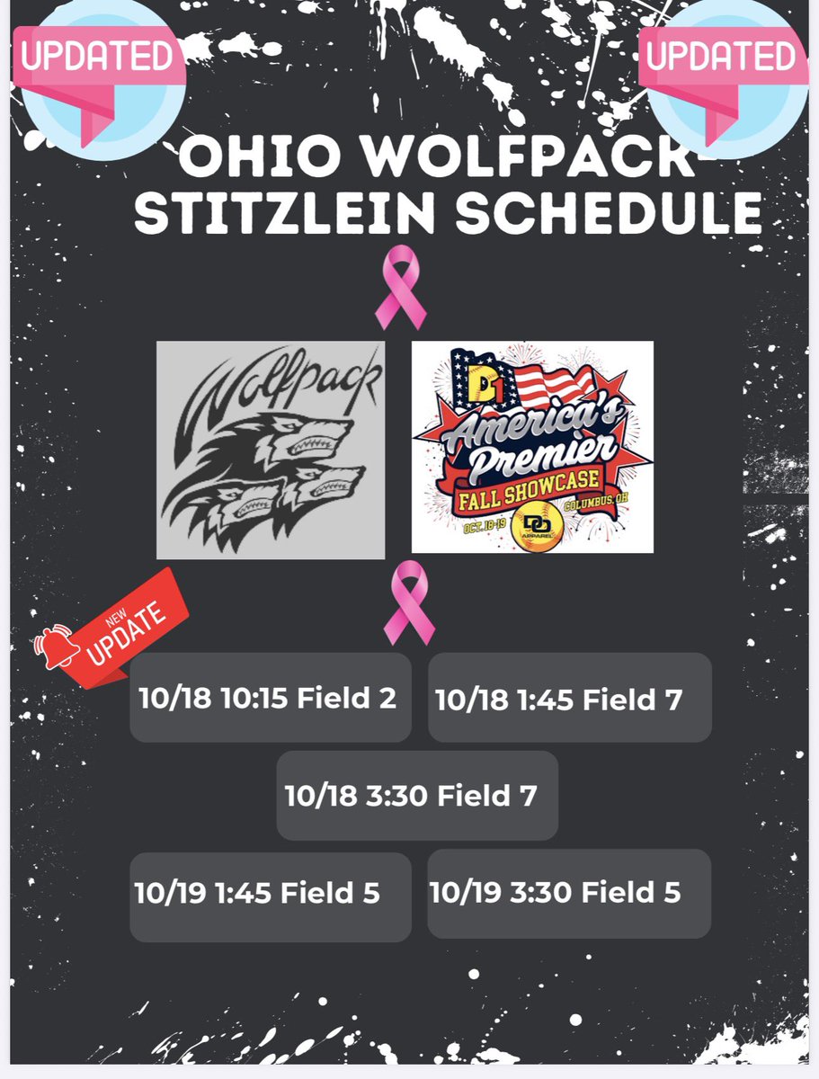 Come out and watch The Pack this weekend at Berliner! <a href="/TiffinUSoftball/">Tiffin University Softball</a> <a href="/UFOilerSoftball/">Findlay Softball</a> <a href="/RMUSoftball/">RMU Softball</a> <a href="/OtterbeinSB/">Otterbein University Softball</a> <a href="/JohnCarrollSB/">John Carroll University Softball</a> <a href="/MVNUsoftball/">MVNU Softball</a> <a href="/BGSUSoftball/">BGSU Softball</a> <a href="/KentStSoftball/">Kent State Softball</a> <a href="/UMU_Softball/">University of Mount Union Softball</a> <a href="/ODU_Softball/">Ohio Dominican Softball</a> <a href="/AshlandUSball/">Ashland University Softball</a> <a href="/CapUSoftball/">Capital University Softball</a> <a href="/UCArrowSoftball/">Ursuline Softball</a> <a href="/ShawneeStateSB/">Shawnee State SB</a>